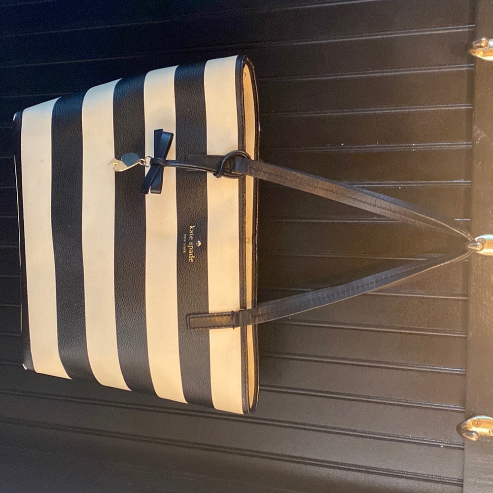 Kate Spade black and white leather tote.